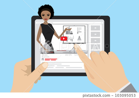 online business education with influence video blogger, online business education with influence video blogger, 103095053