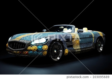 diamonds Luxury futuristic convertible sport car illustration generative ai diamonds Luxury futuristic convertible sport car illustration generative ai 103095689