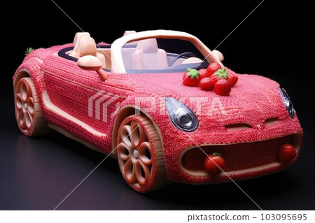 strawberry Luxury futuristic convertible sport car illustration generative ai strawberry Luxury futuristic convertible sport car illustration generative ai 103095695