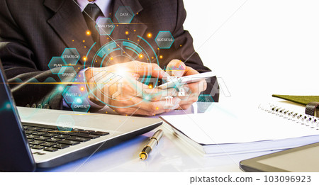 Stock market or forex trading graph and candlestick chart suitable for financial investment concept. Economy trends background for business idea and all art work design. Abstract finance background.. Stock market or forex trading graph and candlestick chart suitable for financial investment concept. Economy trends background for business idea and all art work design. Abstract finance background.. 103096923