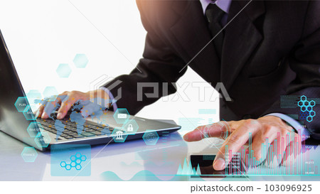 Stock market or forex trading graph and candlestick chart suitable for financial investment concept. Economy trends background for business idea and all art work design. Abstract finance background.. Stock market or forex trading graph and candlestick chart suitable for financial investment concept. Economy trends background for business idea and all art work design. Abstract finance background.. 103096925
