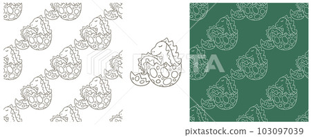 Dinosaurs of the Jurassic period. Coloring Set dinosaurs seamless pattern Dinosaurs of the Jurassic period. Coloring Set dinosaurs seamless pattern 103097039