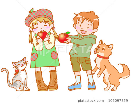 Apples and children Apples and children 103097859