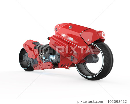 Red ev motorbike or electric bike Red ev motorbike or electric bike 103098412