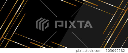 Luxury line banner black & gold Luxury line banner black & gold 103099282