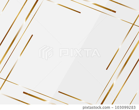 Luxurious line background horizontal position white & gold 103099283