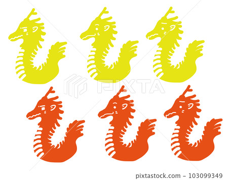 有表情的龍的插圖 有表情的龍的插圖 103099349