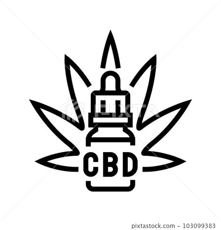 cannabis oil herb line icon vector illustration 103099383