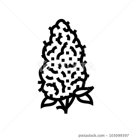 cannabis bud weed line icon vector illustration cannabis bud weed line icon vector illustration 103099397