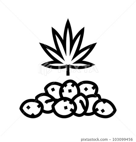 cannabis seeds line icon vector illustration 103099456
