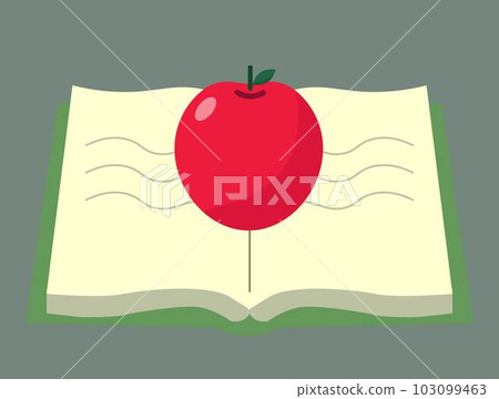 蘋果和書。研究, 科學.矢量圖 蘋果和書。研究, 科學.矢量圖 103099463