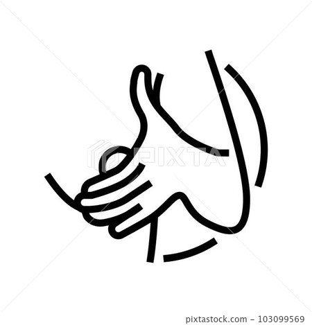 breast self exam surgery line icon vector illustration 103099569