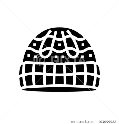 hat knitting wool glyph icon vector illustration 103099988