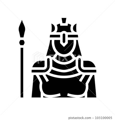 athena greek god mythology glyph icon vector illustration athena greek god mythology glyph icon vector illustration 103100005