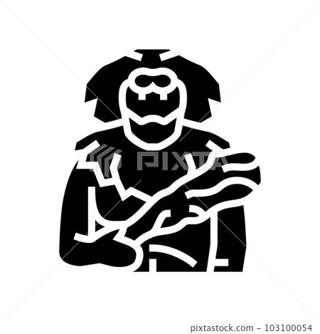 heracles greek god ancient glyph icon vector illustration heracles greek god ancient glyph icon vector illustration 103100054