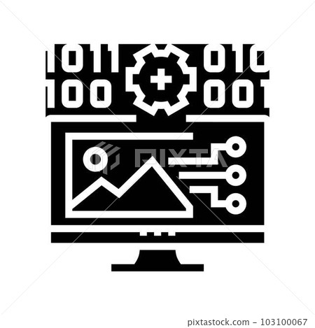 ai image generation future technology glyph icon vector illustration ai image generation future technology glyph icon vector illustration 103100067