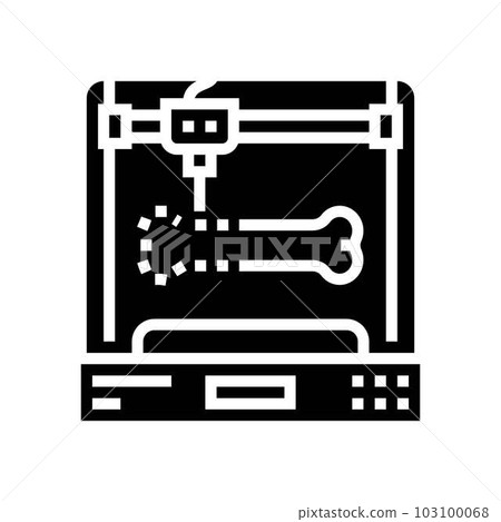 3d printed bones future technology glyph icon vector illustration 3d printed bones future technology glyph icon vector illustration 103100068