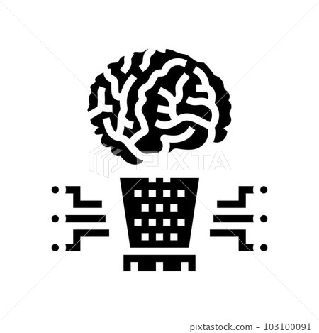 human brain simulation future technology glyph icon vector illustration human brain simulation future technology glyph icon vector illustration 103100091
