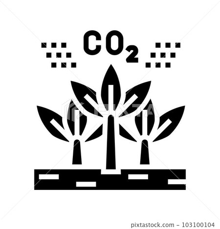 carbon sequestration future technology glyph icon vector illustration 103100104
