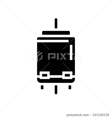 dc motor electronic component glyph icon vector illustration 103100156