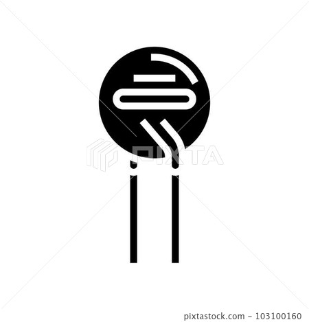 thermistor electronic component glyph icon vector illustration thermistor electronic component glyph icon vector illustration 103100160