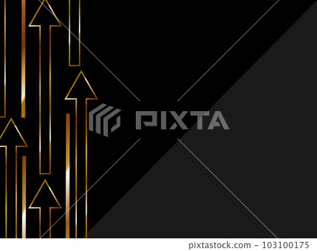 Luxurious arrow background horizontal position black & gold 103100175