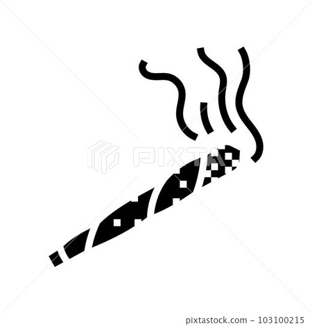 marijuana joint glyph icon vector illustration marijuana joint glyph icon vector illustration 103100215