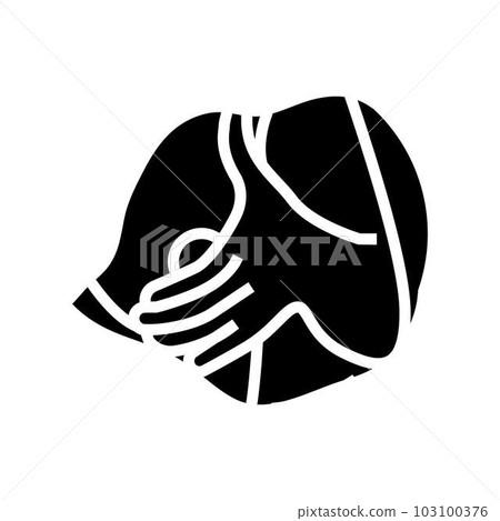 breast self exam surgery glyph icon vector illustration breast self exam surgery glyph icon vector illustration 103100376