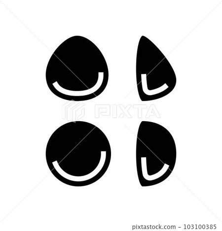 breast implant shapes surgery glyph icon vector illustration breast implant shapes surgery glyph icon vector illustration 103100385