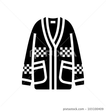 cardigan autumn season glyph icon vector illustration cardigan autumn season glyph icon vector illustration 103100409
