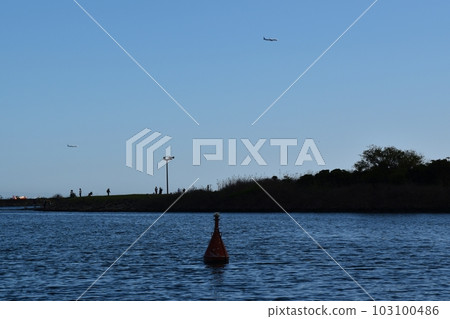 Kasai Rinkai Park at dusk, Tokyo Kasai Rinkai Park at dusk, Tokyo 103100486