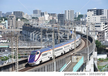 JR East Shinkansen Oji Station north side overhead view from Train View Spot Hotel JR East Shinkansen Oji Station north side overhead view from Train View Spot Hotel 103100710