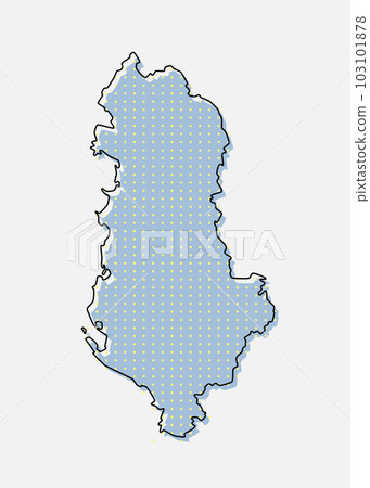 Vector map Albania for points, dotted template Vector map Albania for points, dotted template 103101878