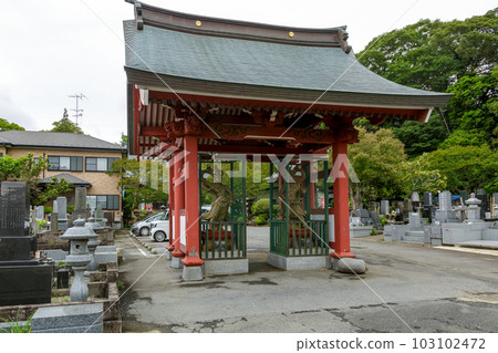 Golden Nio statue of Hakoneyama Hotoji Raigoin [Ryugasaki City, Ibaraki Prefecture] 103102472