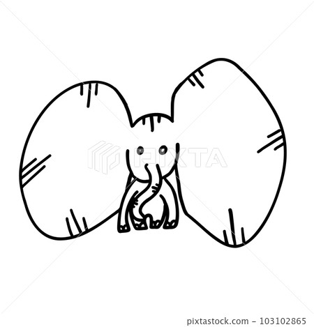Elephant in cartoon flat style Elephant in cartoon flat style 103102865
