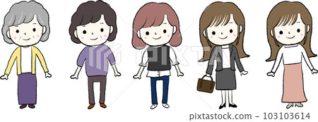 Female life stage 2 University student to senior 103103614