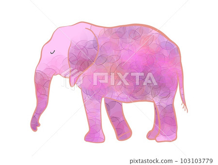 pink elephant illustration pink elephant illustration 103103779