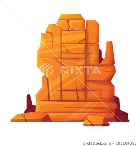 Rock and Stone Boulder Stack as Desert Landscape Element Vector Illustration Rock and Stone Boulder Stack as Desert Landscape Element Vector Illustration 103104355