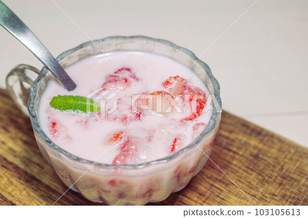 Nostalgic Strawberry Eating Strawberry Milk Nostalgic Strawberry Eating Strawberry Milk 103105613
