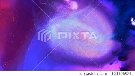 Lilac pink blue paint abstract background. Neon colorful shiny fluid art backdrop. Shining magenta purple color ink flowing texture. Bright fuchsia shimmering flow. Acrylic pattern vertical Lilac pink blue paint abstract background. Neon colorful shiny fluid art backdrop. Shining magenta purple color ink flowing texture. Bright fuchsia shimmering flow. Acrylic pattern vertical 103106921