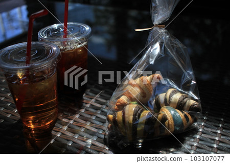 colorful mini croissants colorful mini croissants 103107077