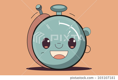 a cute clock logo vector illustration flat design,Cute smiling happy alarm time clock,Clock Illustration Flat design of blue wall clock isolated on white background, a cute clock logo vector illustration flat design,Cute smiling happy alarm time clock,Clock Illustration Flat design of blue wall clock isolated on white background, 103107181