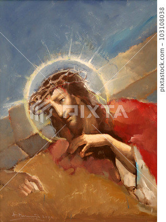 Passion of Jesus, painting in the Church of Saint Aloysius in Travnik, Bosnia and Herzegovina Passion of Jesus, painting in the Church of Saint Aloysius in Travnik, Bosnia and Herzegovina 103108038