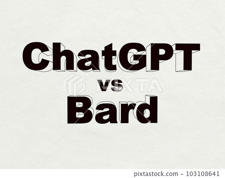chatGPT vs Bard image simple 3d logo chatGPT vs Bard image simple 3d logo 103108641
