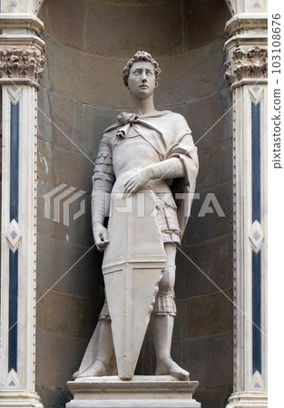 Saint George by Donatello, Orsanmichele Church in Florence, Tuscany, Italy 103108676