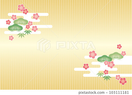 Japanese pattern background gold 103111181