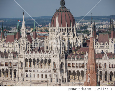 the city of Budapest at the danube river in hungary the city of Budapest at the danube river in hungary 103113585