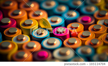 Noname Batteries of different sizes. Caring for the environment. Disposal of used batteries. 103114704