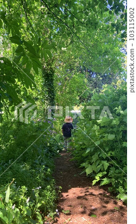 孩子們在暑假期間爬山 103115002