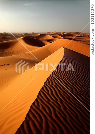 Sunset in the desert, Sunset in the desert in Dubai Sunset in the desert, Sunset in the desert in Dubai 103115370